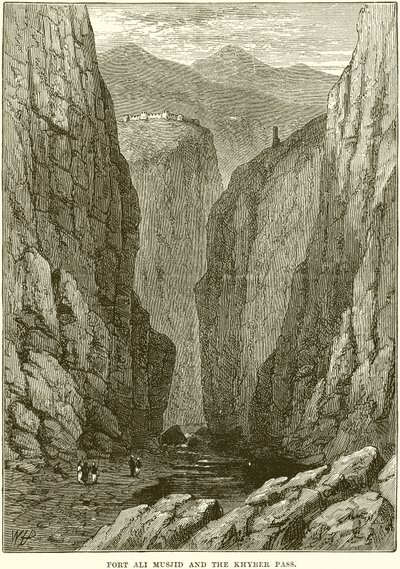 Fort Ali Musjid und der Khyber-Pass von English School