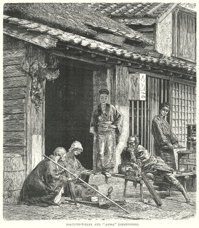 Wahrsagerin und Amma (Shampooer) (Gravur) von English School