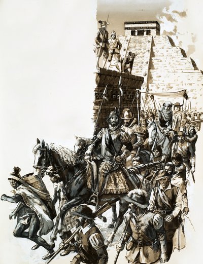 Die Expedition von Francisco de Coronado, um Cibola zu finden von English School