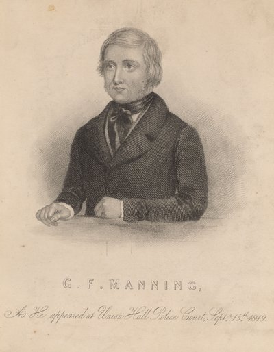 Frederick George Manning, der zusammen mit seiner Frau Marie Manning Patrick O