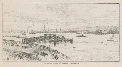 Kostenlose Fähre über die Themse in Woolwich von English School