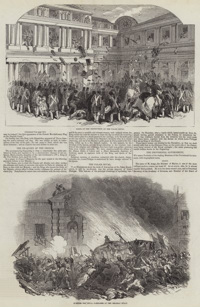 Französische Revolution von 1848 von English School