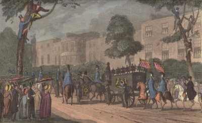 Trauerzug von Königin Caroline, entfremdete Ehefrau von König Georg IV. von English School