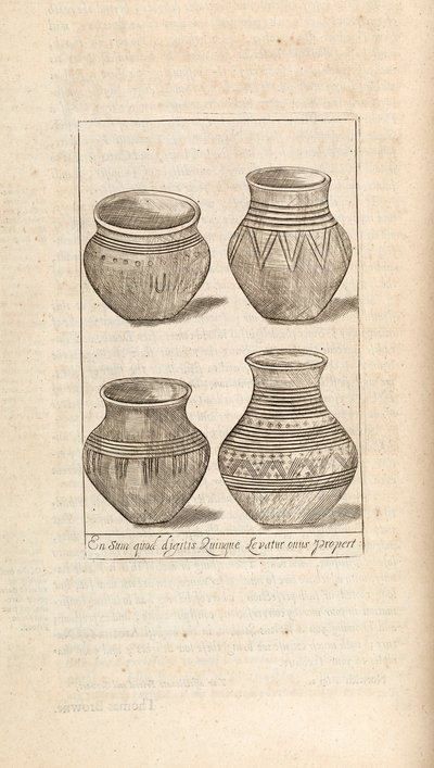 Graburnen, Illustration aus Werke von Thomas Brown, London 1686 von English School