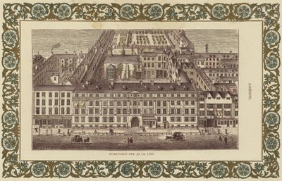 Furnivals Inn im Jahr 1750 von English School