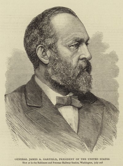 General James A. Garfield, Präsident der Vereinigten Staaten (Stich) von English School