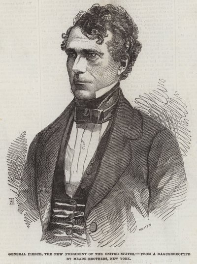 General Pierce, der neue Präsident der Vereinigten Staaten (Stich) von English School
