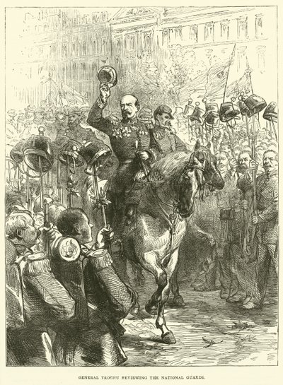 General Trochu inspiziert die Nationalgarde, September 1870 von English School