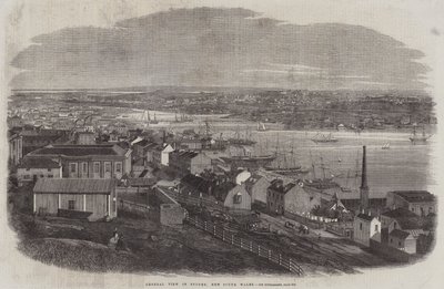 Gesamtansicht von Sydney, New South Wales (Stich) von English School