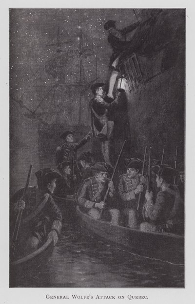 General Wolfes Angriff auf Quebec von English School