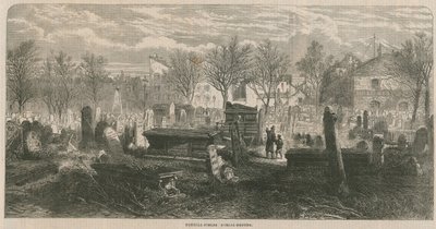 Gesamtansicht des Bunhill Fields Friedhofs von English School