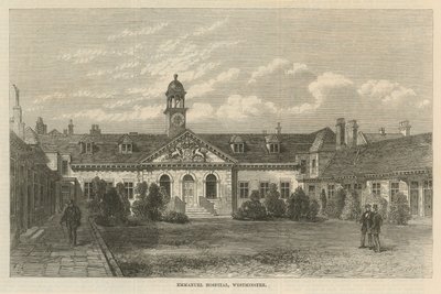 Gesamtansicht des Emanuel Hospital von English School