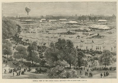 Gesamtansicht des Festes der Londoner Schulkinder im Hyde Park von English School