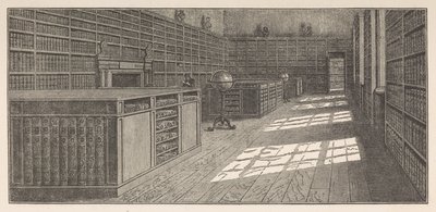 Bibliothek von George III., Die Große (oder West-) Bibliothek, Buckingham House, aus Frederick Augusta Barnard, Bibliothecae regiae catalogus, Band I von English School