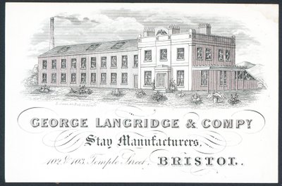 George Langridge & Company, Korsett-Hersteller, Visitenkarte von English School