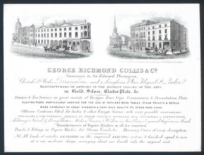 George Richmond Collis & Co, Visitenkarte von English School
