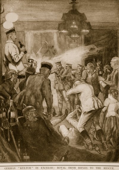 Deutsche Kultur in Excelsis: Royal Irish Rifles zur Rettung, 1914-19 von English School