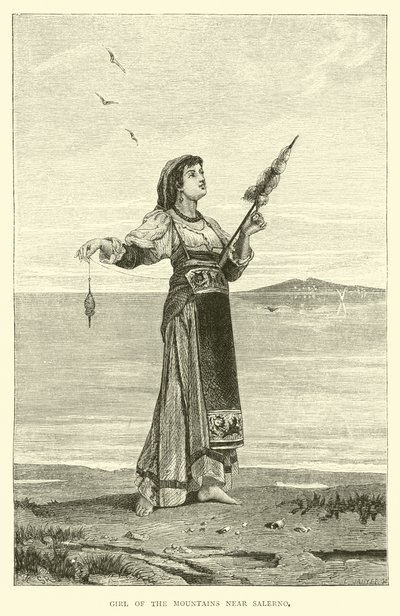Mädchen aus den Bergen bei Salerno von English School