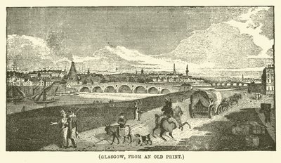 Glasgow, nach einem alten Druck (Gravur) von English School