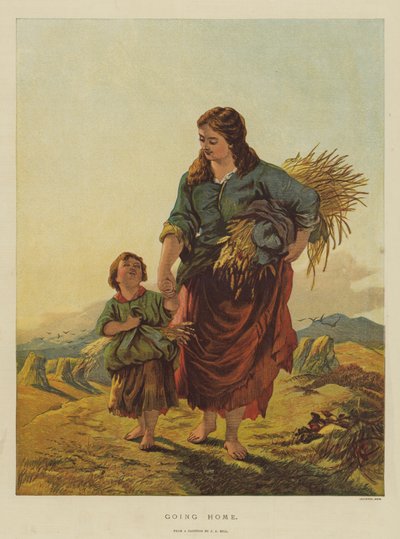 Nach Hause gehen (Chromolithografie) von English School