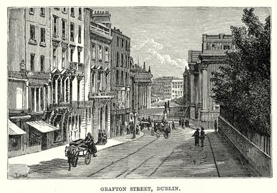 Grafton Street, Dublin (Gravur) von English School