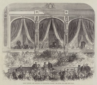 Großes Konzert letzten Samstag im Crystal Palace, die königliche Loge (Gravur) von English School