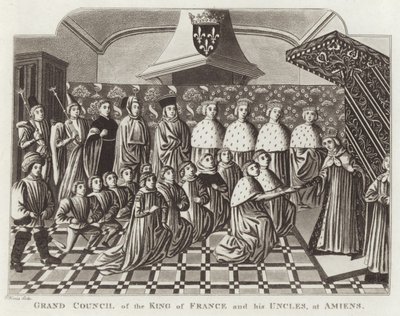 Großer Rat des Königs von Frankreich und seiner Onkel in Amiens von English School