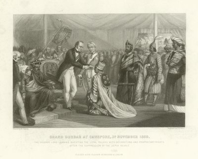 Großer Durbar in Cawnpore, 3. November 1859 von English School
