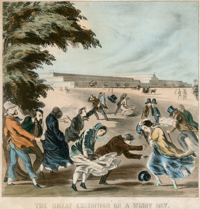 Große Ausstellung an einem windigen Tag, 1851 von English School