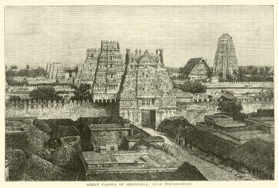 Große Pagode von Seringham, nahe Trichinopoly von English School