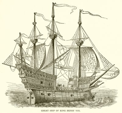 Großes Schiff von König Heinrich VIII. von English School