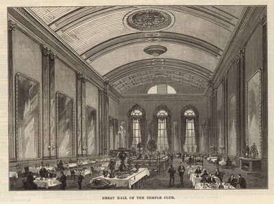 Große Halle des Temple Club, London von English School