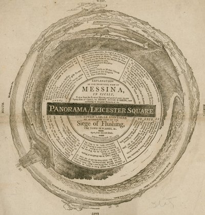 H. A. Barkers Ansicht von Messina in Sizilien, Panorama, Leicester Square, London von English School