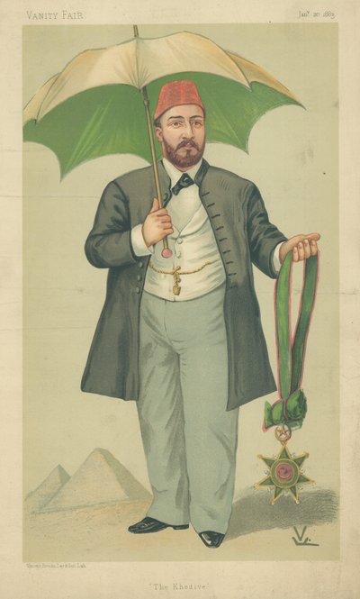 H H Mehemed Tewfik-Pascha, Khedive von Ägypten, Der Khedive, 20. Januar 1883, Vanity Fair Karikatur von English School