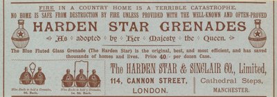 Werbung für Harden Star Granades von English School