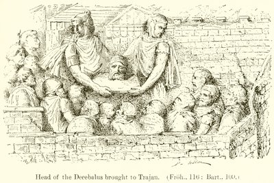 Kopf des Decebalus zu Trajan gebracht von English School