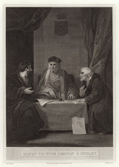 Heinrich VII mit Empson und Dudley von English School