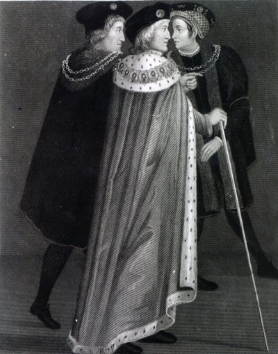 Heinrich VII. mit Richard Empson und Sir Edmund Dudley von English School