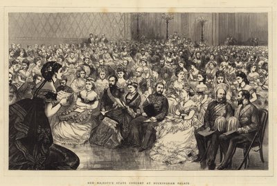 Das Staatskonzert Ihrer Majestät im Buckingham Palace (Stich) von English School