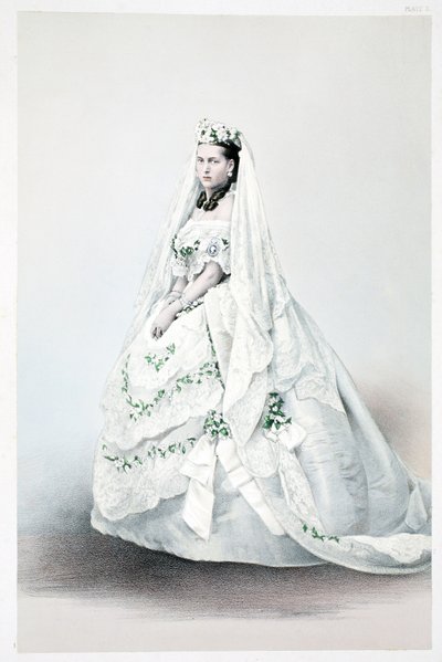 Ihre Königliche Hoheit Prinzessin Alexandra Caroline von Dänemark, aus Ein Gedenkbuch zur Hochzeit von Edward VII. und Alexandra von Dänemark, veröffentlicht 1864 von English School