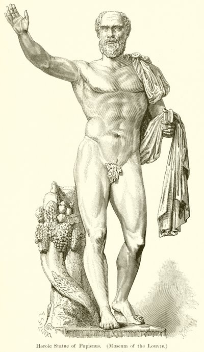 Heroische Statue von Pupienus von English School