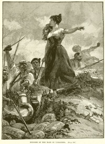 Heldentum der Maid von Saragossa von English School