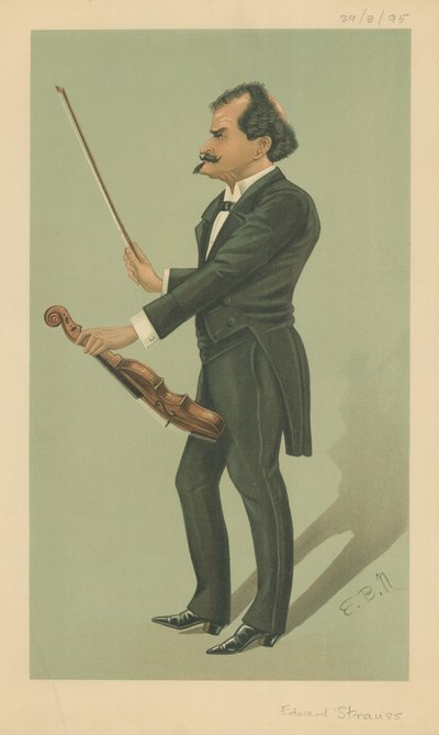 Herr Eduard Strauss, 29. August 1895, Vanity Fair Karikatur von English School