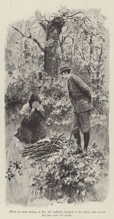 Seine gute Fee, von Mary Elizabeth Braddon (Lithografie) von English School