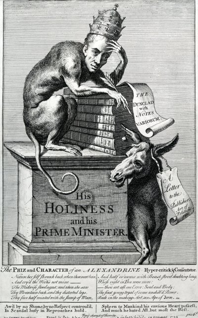 Seine Heiligkeit und sein Premierminister, 1729 von English School