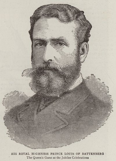 Seine Königliche Hoheit Prinz Louis von Battenberg (Gravur) von English School