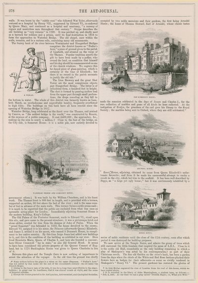 Historische Häuser an der Themse von English School