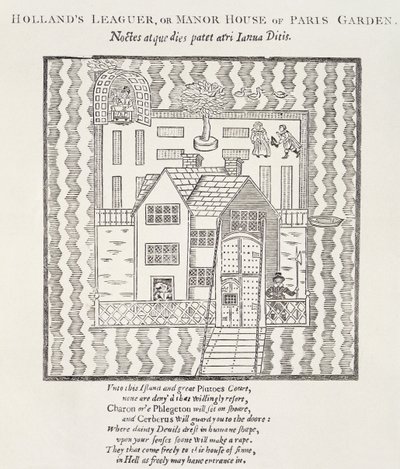 Hollands Leaguer, oder Herrenhaus, von Paris Garden, Southwark, London von English School