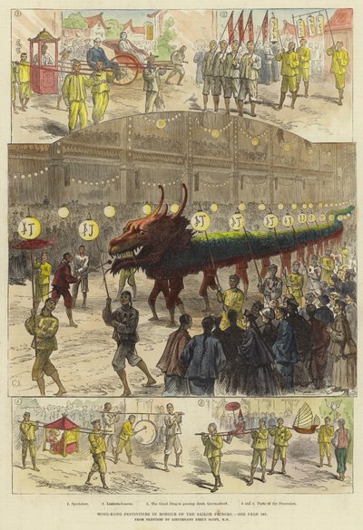 Feierlichkeiten in Hongkong zu Ehren der Prinzen der Marine von English School