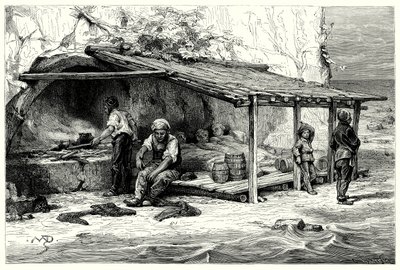 Hütten der Thunfischfänger: Bucht von Praelucca von English School